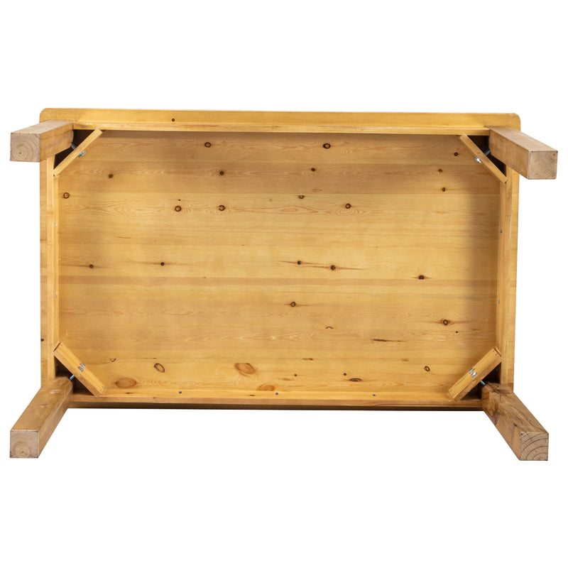 Jessamine 60" x 38" Rectangular Solid Pine Farm Dining Table