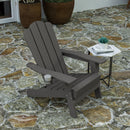 Nassau Adirondack Chair with Cup Holder, Weather Resistant HDPE Adirondack Chair, Set of 4
