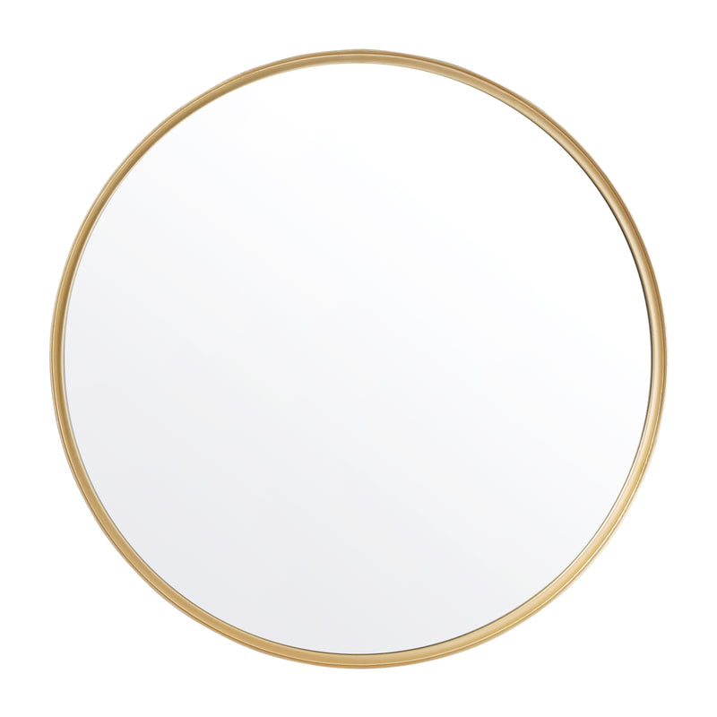 Monaco Round Deep Frame Accent Mirror Round Metal Framed Wall Mount Mirror