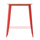 Dryden Indoor/Outdoor Bar Top Table, 31.5" Square All Weather Poly Resin Top with Steel base