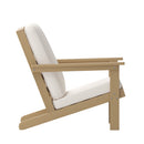 Riviera All-Weather Poly Resin Wood Adirondack Style Deep Seat Patio Club Chair with Cushions