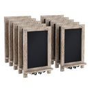 Magda Set of 10 Wall Mount or Tabletop Magnetic Chalkboards with Folding Metal Legs in Weathered,  9.5" x 14"