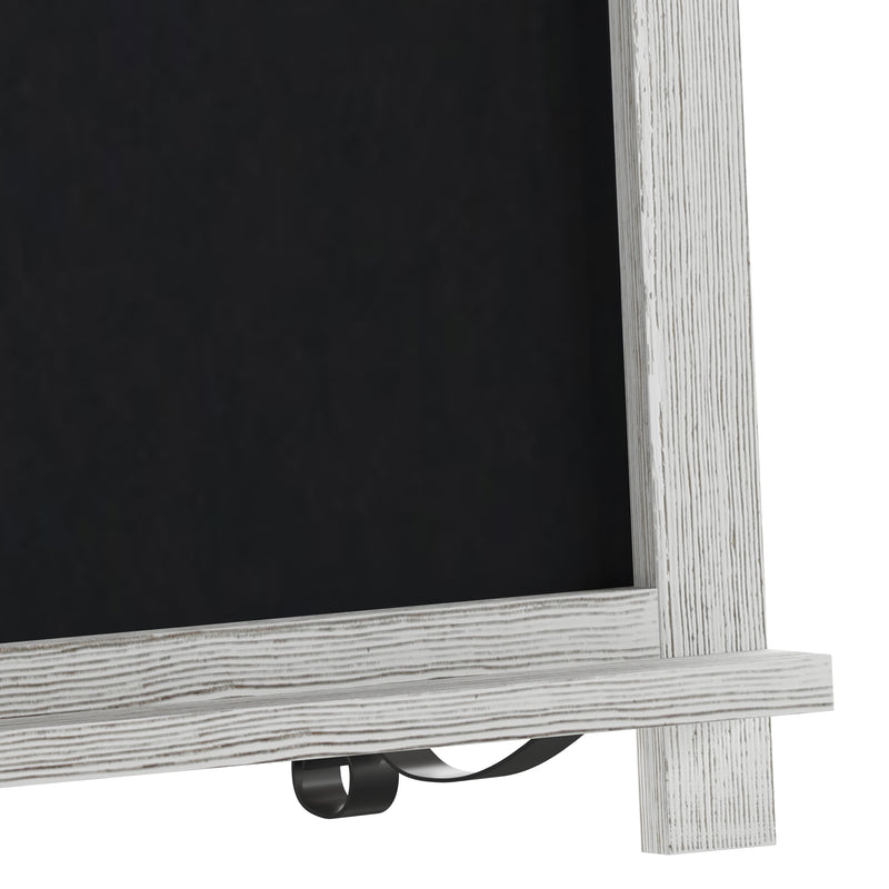Magda Set of 10 Wall Mount or Tabletop Magnetic Chalkboards with Folding Metal Legs in Whitewashed, 12" x 17"