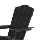 Ridley Adirondack Rocking Chair with Cup Holder, Weather Resistant HDPE Adirondack Rocking Chair in Black