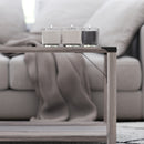 Green River Modern Farmhouse Engineered Wood Coffee Table and Powder Coated Steel Accents