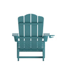 Nassau Adirondack Chair with Cup Holder, Weather Resistant HDPE Adirondack Chair, Set of 2