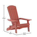 Set of 2 Riviera Poly Resin Folding Adirondack Lounge Chair - All-Weather Indoor/Outdoor Patio Chair