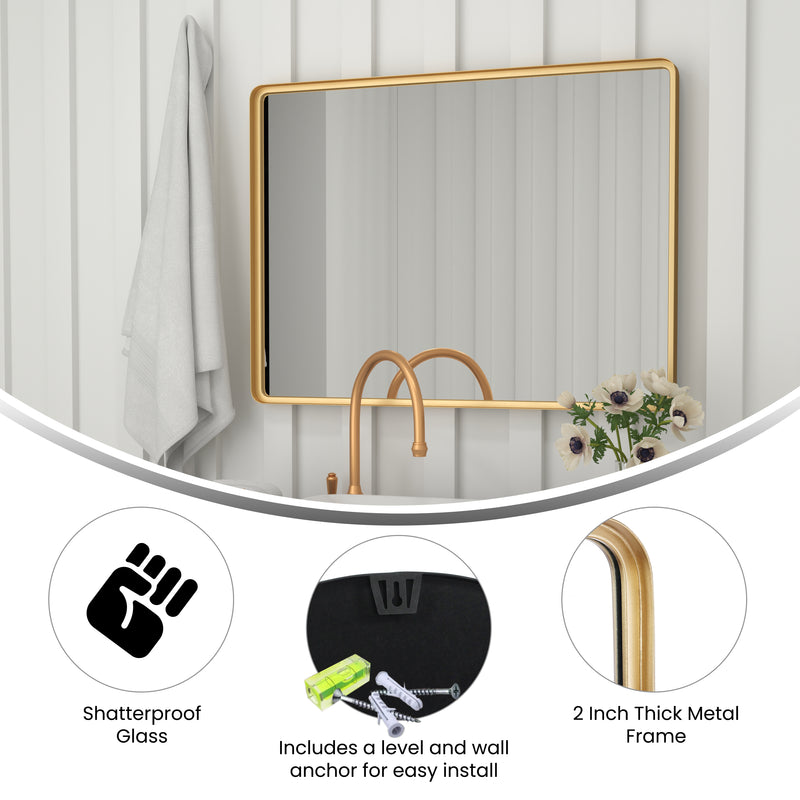 Jinny Metal Deep Set Wall Mirror