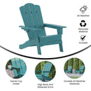 Nassau Adirondack Chair with Cup Holder, Weather Resistant HDPE Adirondack Chair, Set of 2