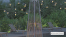 Stainless Steel Pyramid Shape Portable Outdoor Patio Heater - 7.5 Feet Tall in Silver