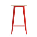 Dryden Indoor/Outdoor Bar Top Table, 23.75" Round All Weather Poly Resin Top with Steel base