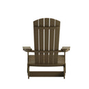 Riviera Poly Resin Folding Adirondack Lounge Chair - All-Weather Indoor/Outdoor Patio Chair