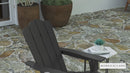 Ridley Adirondack Rocking Chair with Cup Holder, Weather Resistant HDPE Adirondack Rocking Chair in Black
