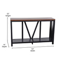 Erikson Modern Farmhouse Engineered Wood Sofa Table with Wood Bracing and Lower Shelf