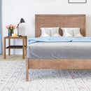 Ketner Solid Wood Platform Bed with Wooden Slats and Headboard, No Box Spring Needed