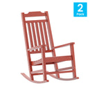 Set of 2 Hillford Poly Resin Indoor/Outdoor Rocking Chairs