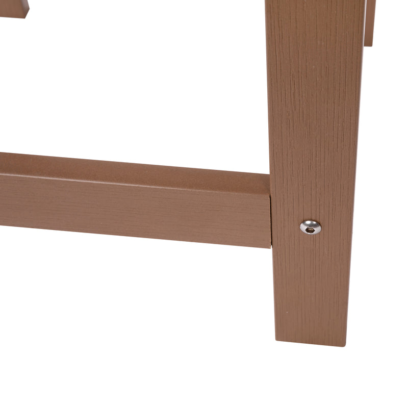 Riviera Poly Resin Indoor/Outdoor All-Weather Adirondack Side Table in Gray