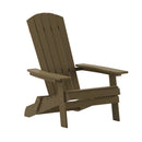 Riviera Poly Resin Folding Adirondack Lounge Chair - All-Weather Indoor/Outdoor Patio Chair
