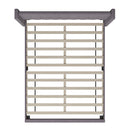 Sana Modern Gray Velvet Upholstered Platform Bed Frame with Padded, Tufted Wingback Headboard and Wood Support Slats, No Box Spring Required