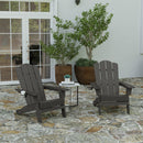 Nassau Adirondack Chair with Cup Holder, Weather Resistant HDPE Adirondack Chair, Set of 2