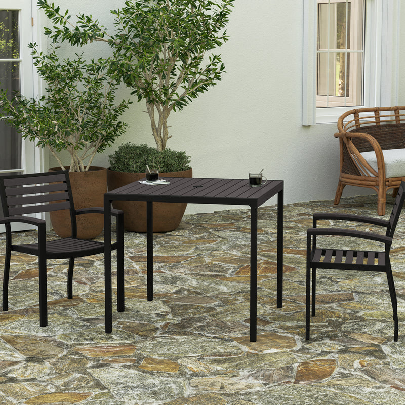 Kersey Outdoor 35 Square Dining Table with Umbrella Hole