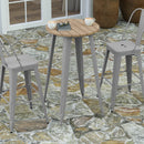 Dryden Indoor/Outdoor Bar Top Table, 23.75" Round All Weather Poly Resin Top with Steel base