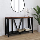 Erikson Modern Farmhouse Engineered Wood Sofa Table with Wood Bracing and Lower Shelf