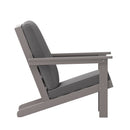 Riviera All-Weather Poly Resin Wood Adirondack Style Deep Seat Patio Club Chair with Cushions