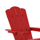 Nassau Adirondack Chair with Cup Holder and Pull Out Ottoman, All-Weather HDPE Indoor/Outdoor Lounge Chair