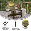 Set of 2 Riviera Poly Resin Folding Adirondack Lounge Chair - All-Weather Indoor/Outdoor Patio Chair