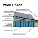 Luna 10 Inch Hybrid Mattress CertiPUR-US Certified Foam & Pocket Spring Mattress in a Box