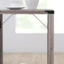 Green River Modern Farmhouse Engineered Wood End Table and Powder Coated Steel Accents