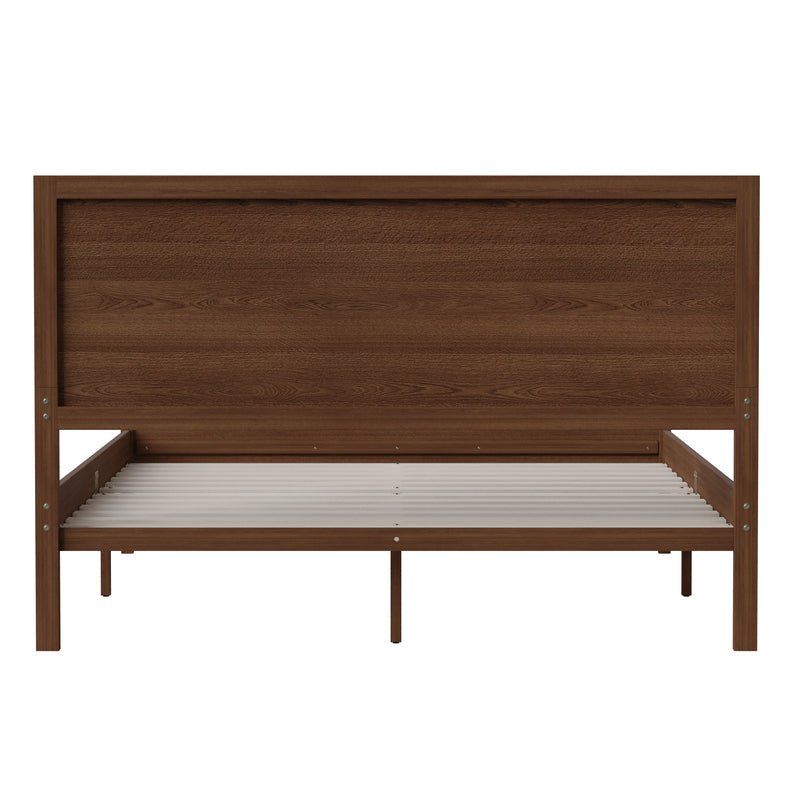 Somerset Solid Wood Platform Bed with Wooden Slats and Headboard, No Box Spring Needed