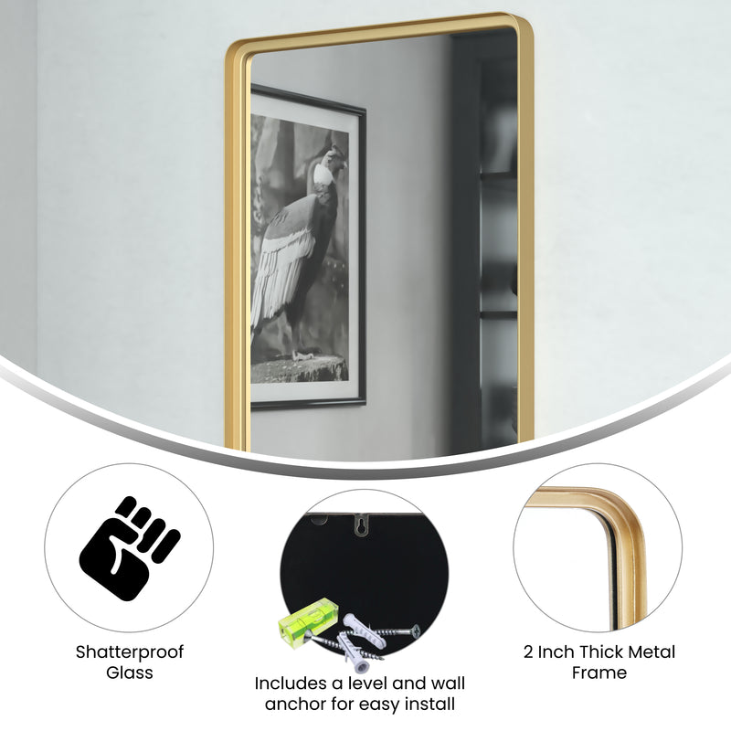 Halstead 20" x 30" Hanging Rectangular Mirror