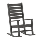 Fielder Set of 2 Contemporary Rocking Chairs, All-Weather HDPE Indoor/Outdoor Rockers