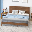 Somerset Solid Wood Platform Bed with Wooden Slats and Headboard, No Box Spring Needed
