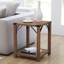 Green River Modern Farmhouse Engineered Wood End Table and Powder Coated Steel Accents