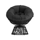 Foley Papasan Style Woven Wicker Swivel Patio Chair with Removable All-Weather Cushion