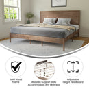 Ketner Solid Wood Platform Bed with Wooden Slats and Headboard, No Box Spring Needed