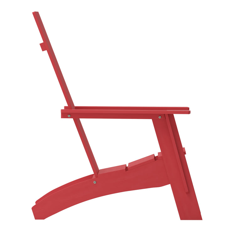 Set of 2 Piedmont Modern All-Weather Poly Resin Wood Adirondack Chairs