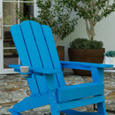 Ridley Adirondack Rocking Chair with Cup Holder, Weather Resistant HDPE Adirondack Rocking Chair, Set of 2