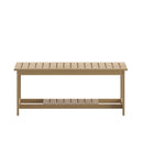 Riviera All-Weather Poly Resin Wood Two Tiered Adirondack Slatted Coffee Conversation Table