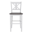 Imelda Set of Two Solid Wood Modern Farmhouse Bar Height Dining Stool