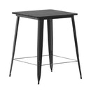 Dryden Indoor/Outdoor Bar Top Table, 31.5" Square All Weather Poly Resin Top with Steel base