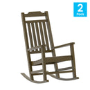 Set of 2 Hillford Poly Resin Indoor/Outdoor Rocking Chairs
