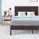 Ketner Solid Wood Platform Bed with Wooden Slats and Headboard, No Box Spring Needed