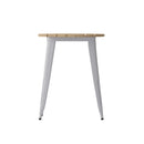 Dryden Indoor/Outdoor Dining Table, 23.75" Round All Weather Poly Resin Top with Steel Base