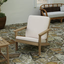 Riviera All-Weather Poly Resin Wood Adirondack Style Deep Seat Patio Club Chair with Cushions