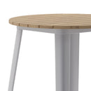 Dryden Indoor/Outdoor Bar Top Table, 30" Round All Weather Poly Resin Top with Steel base