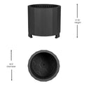 Aries 19.5" Portable Finished Steel Smokeless Wood Burning Outdoor Firepit with Waterproof Cover